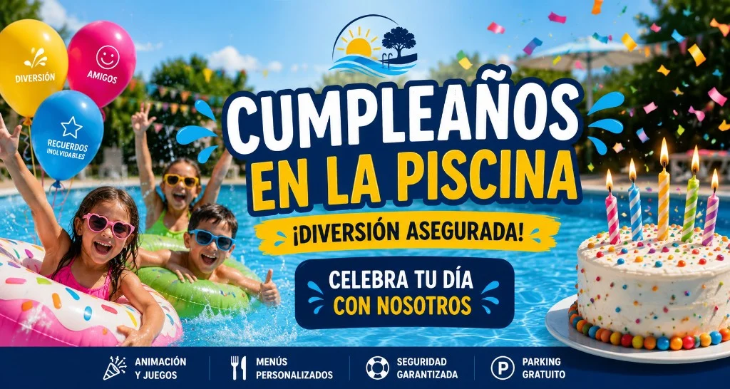 Cumpleaños en la piscina Fuente La Mora — diversión asegurada